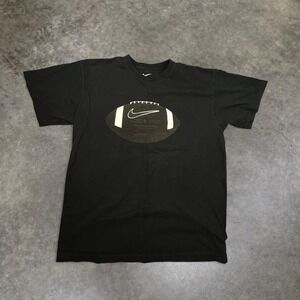 Black Nike football graphic t-shirt football graphic with classic Nike swoosh